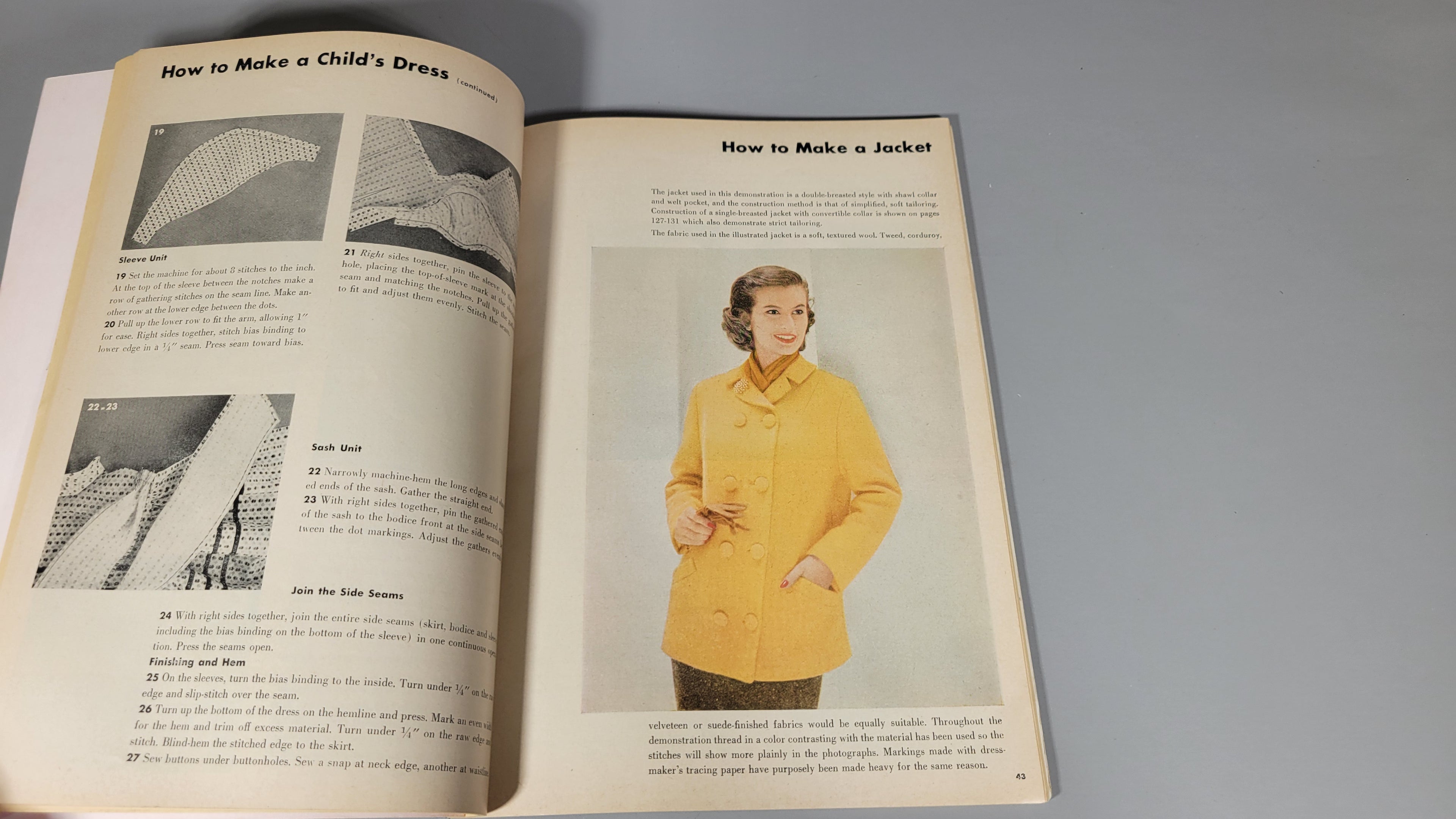 Simplicity Sewing Book, ca 1958. Instructions and Tips for Learning to Sew