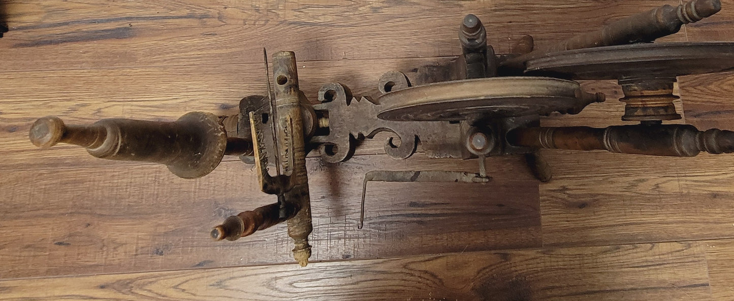 Antique Anatolian Charkha Table Top Spinning Wheel Wood Tool for Cotton