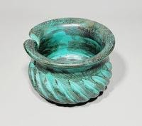Yarn Bowls Green Hand Carved from Reclaimed Mango Wood