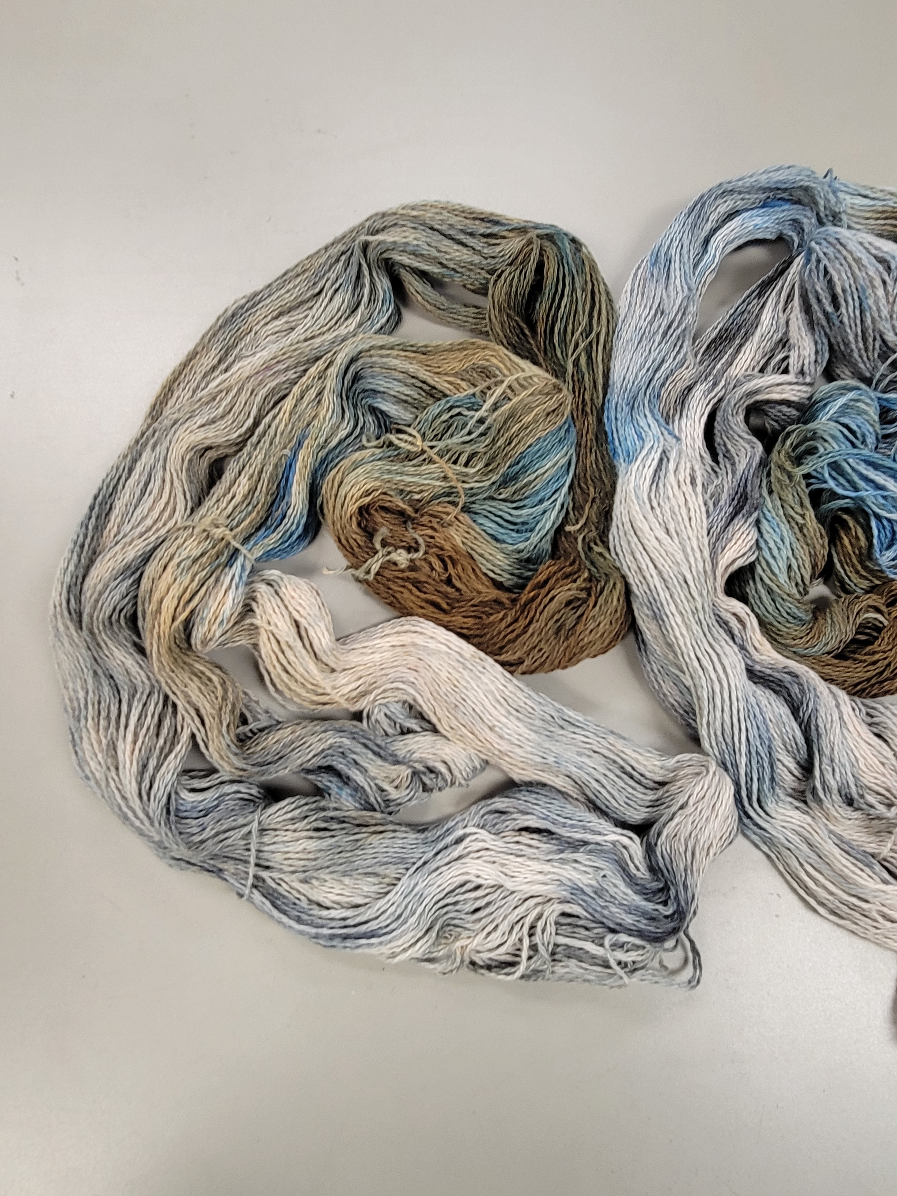 Cotton & Linen Yarn. 370 Yards. Fingering Weight.