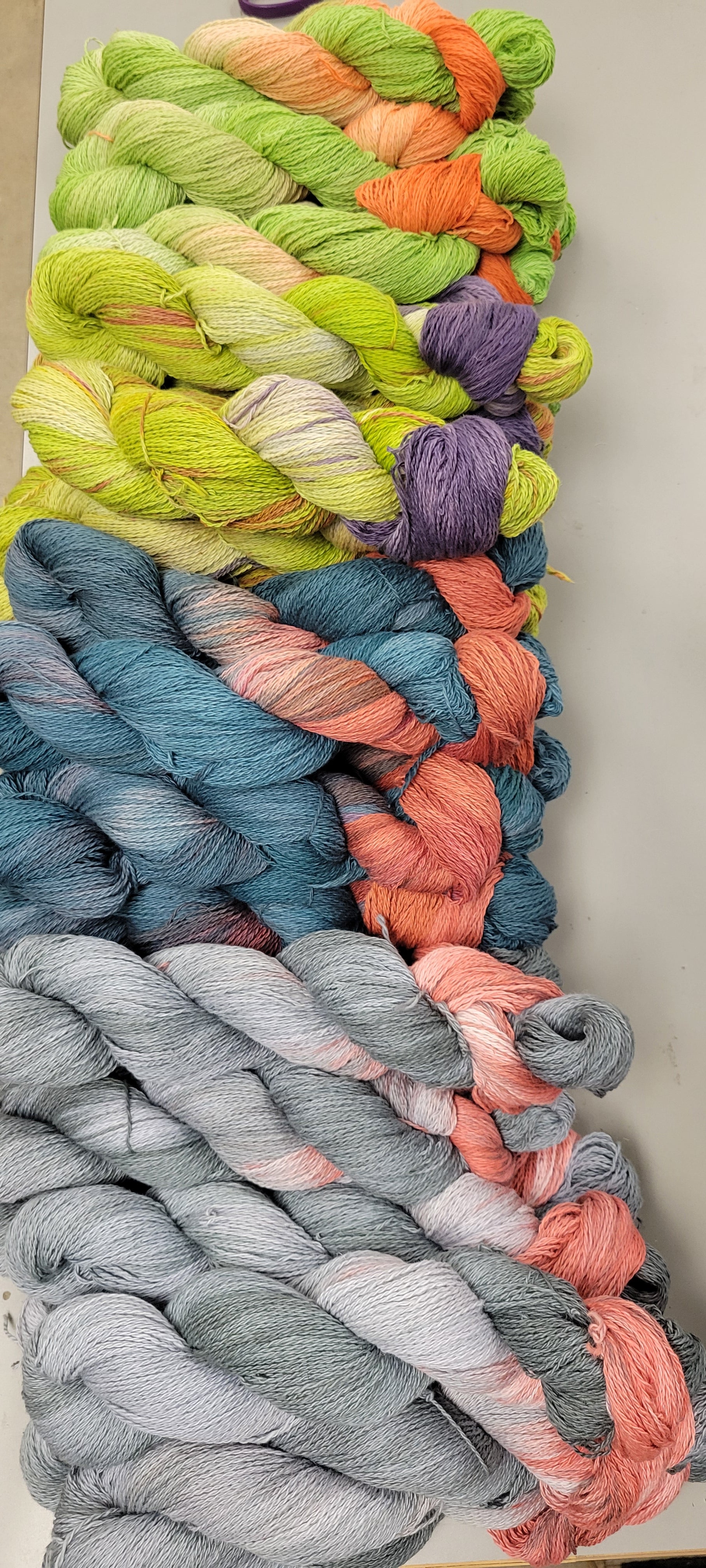 Cotton & Linen Yarn. 370 Yards. Fingering Weight.