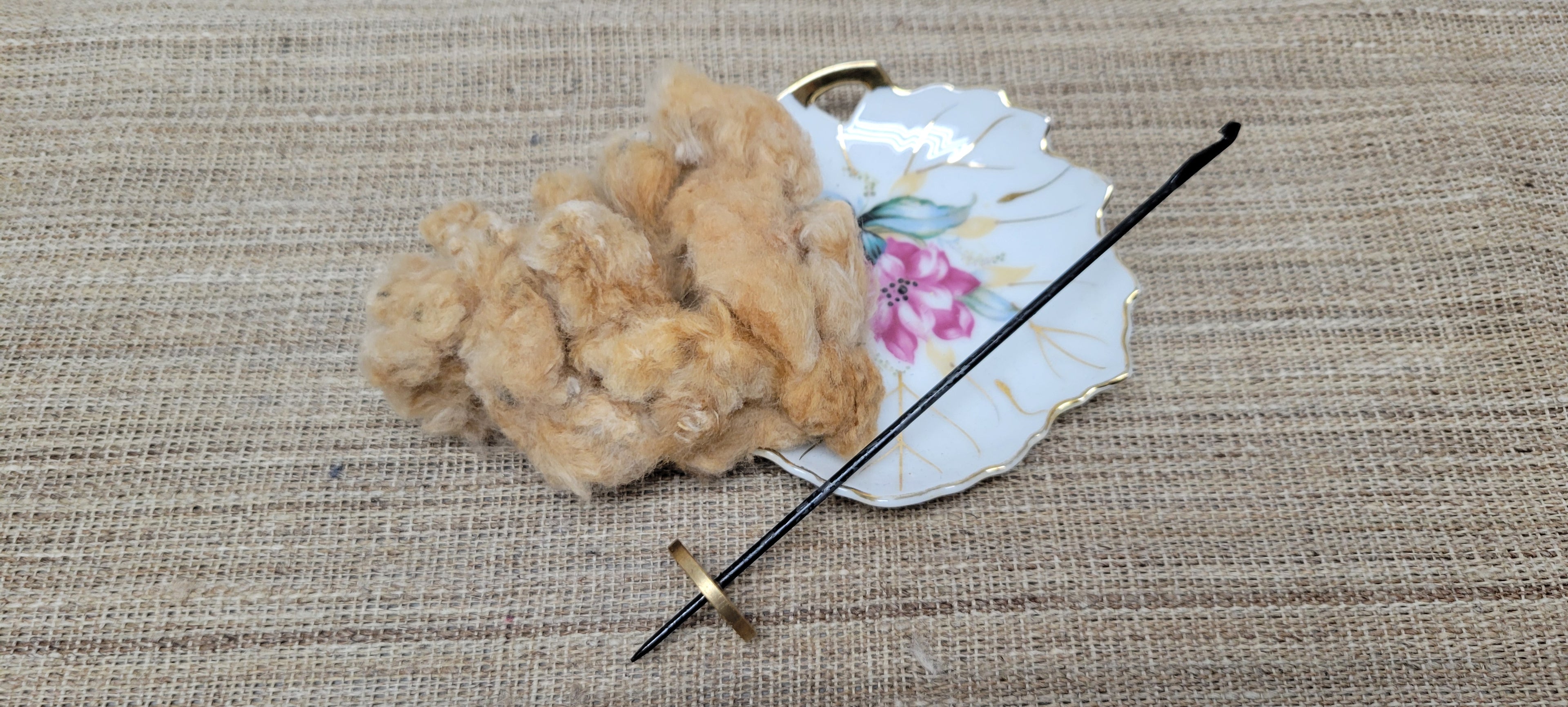 Cotton Natural Brown Seed Cotton. Ginned. HANDPICKED. 1 ounce (oz).