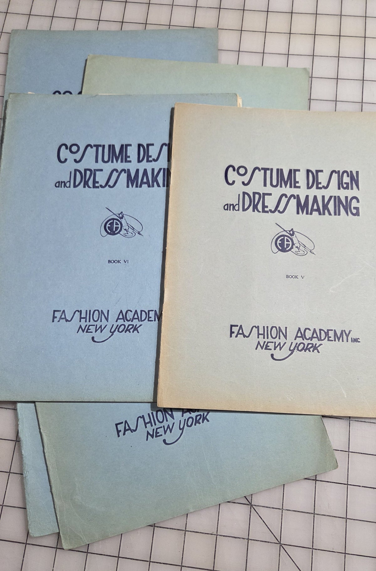 Fashion Academy Course 6 Book Lot NY Dress Making Costume Design 1920 Book 3-8