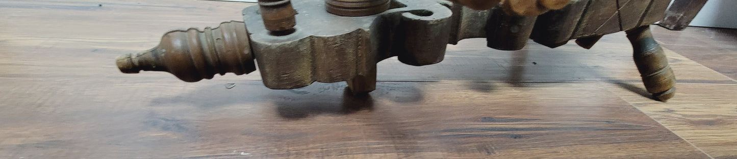 Antique Anatolian Charkha Table Top Spinning Wheel Wood Tool for Cotton