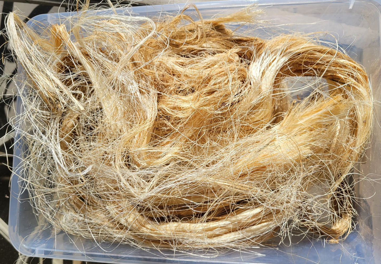 Sisal Long Fiber Bundle. Natural Un-Combed Fiber.