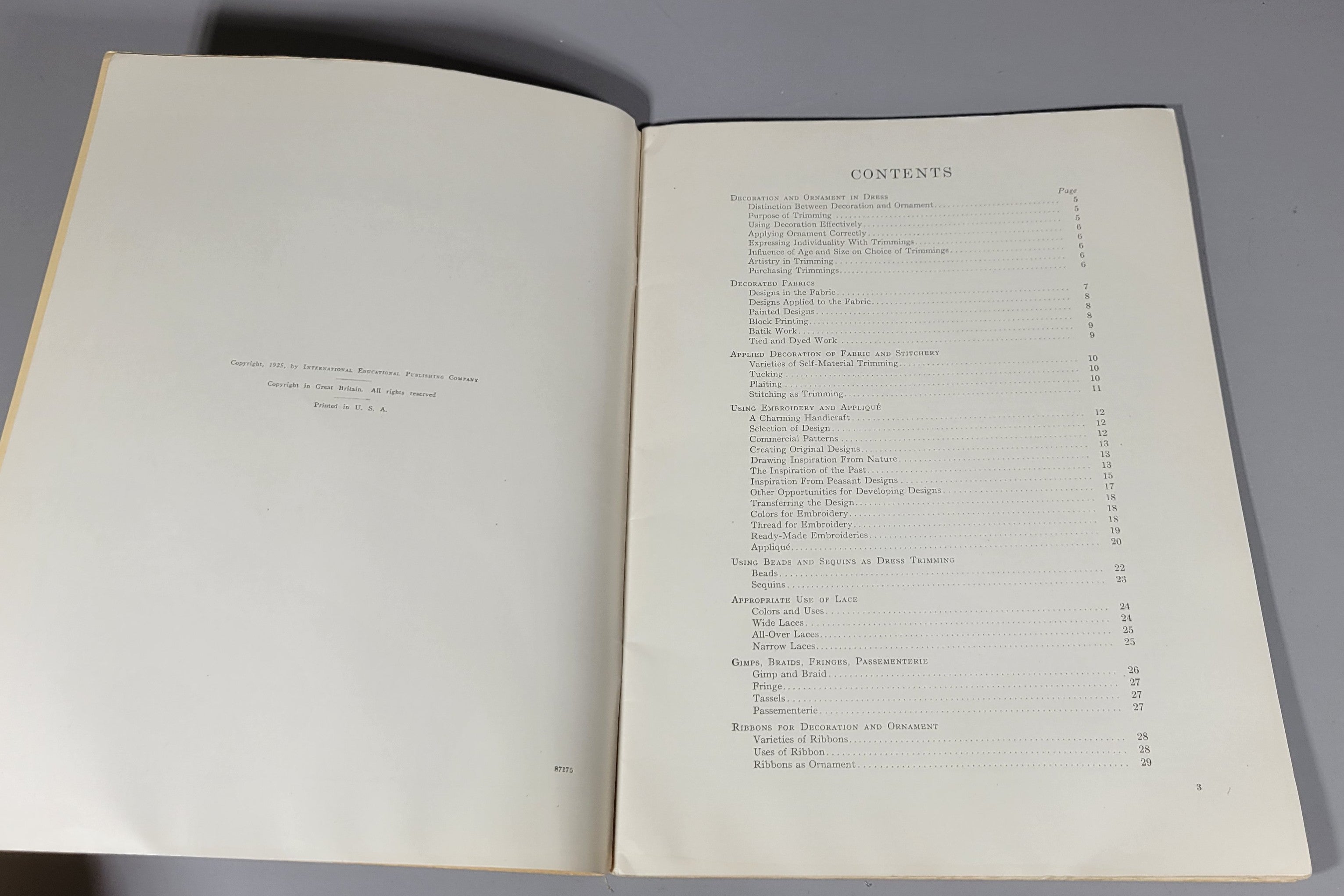 Dress Decoration Ornament 417 Original Woman's Institute Sewing Book 1920s