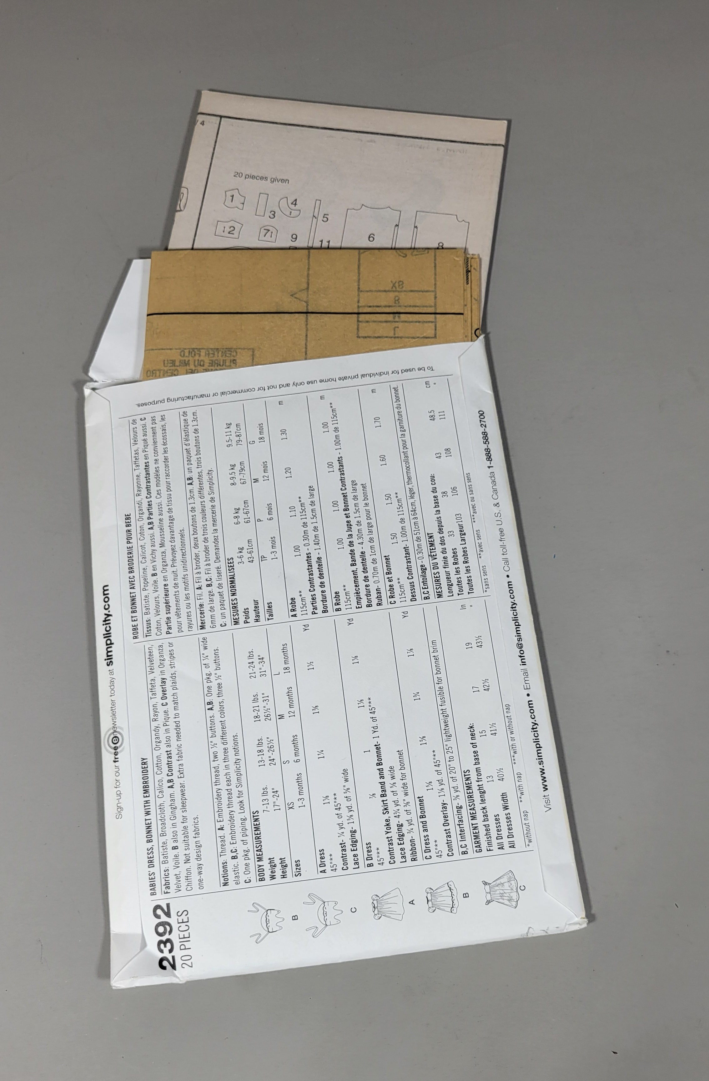 Simplicity 2392 Size A XS-L Reprint Vintage 50s pattern.