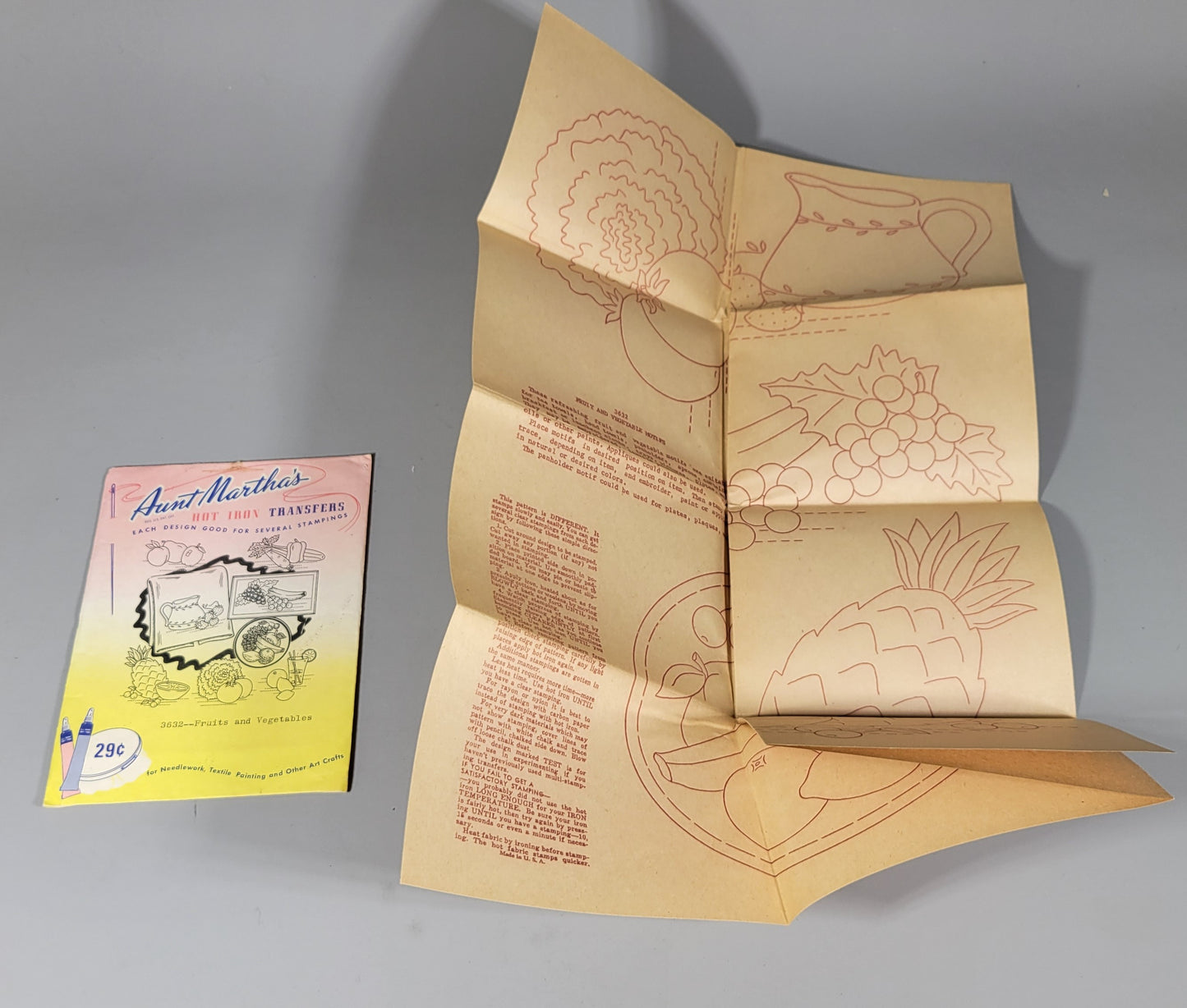 Aunt Martha's Hot Iron Transfers 3632 - Fruits and Vegetables.