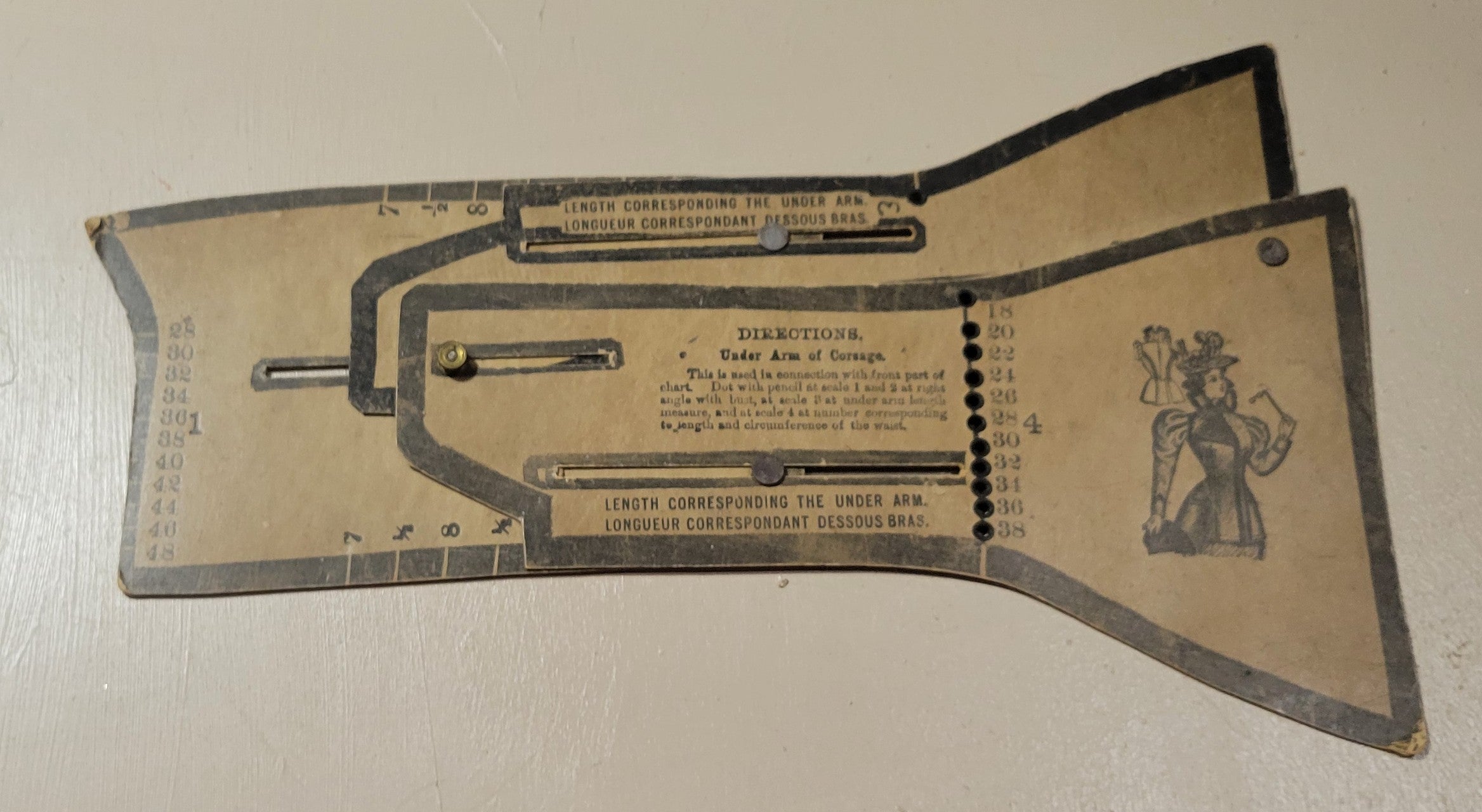 Under Arm Piece from Prof JB Plant 1904, Dress Cutting System Corsage Original