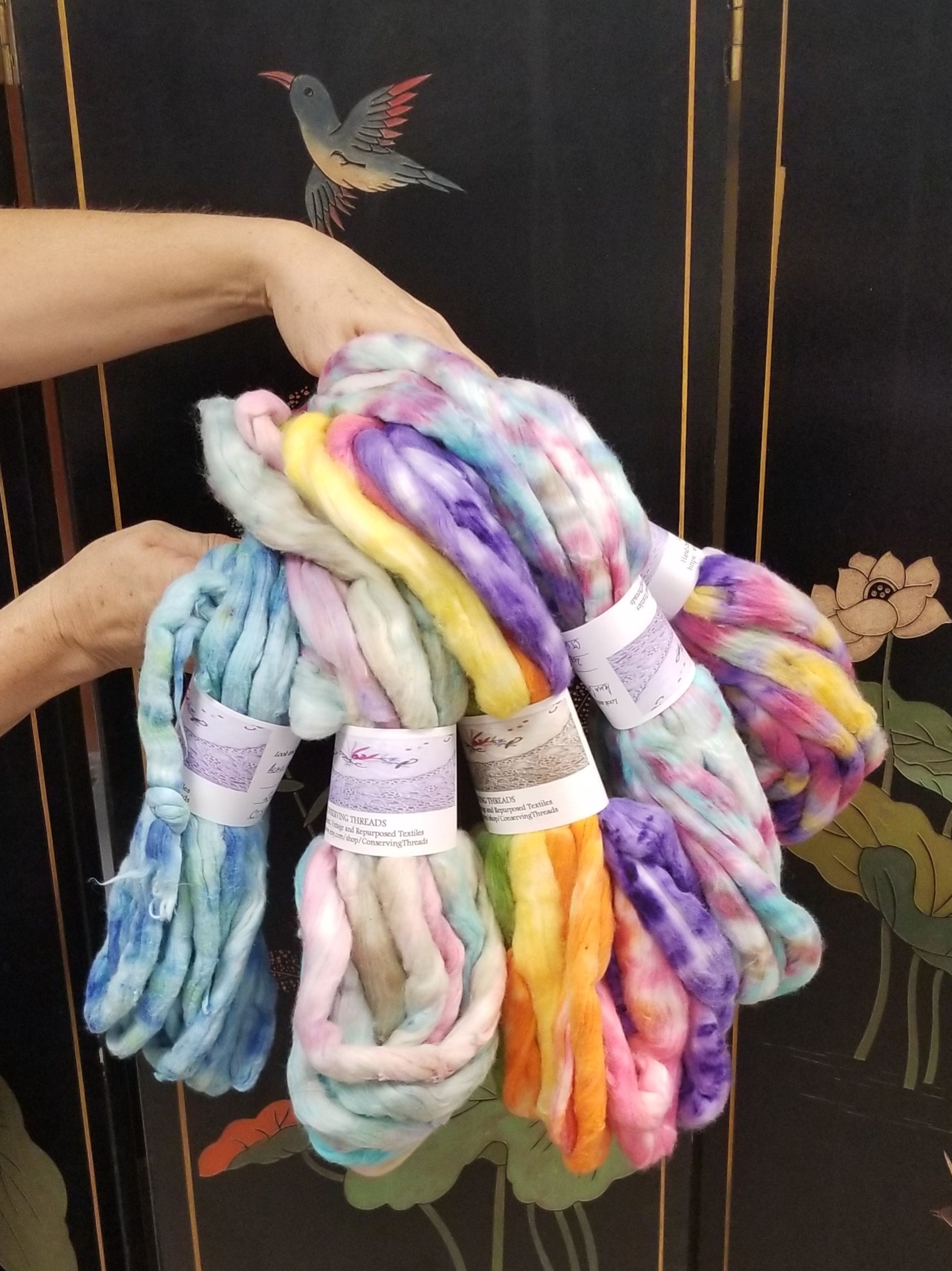 Cotton, 1/2 oz (0.5 ounce) Dyed Conventional Cotton Sliver, Small Batch Studio Dyed