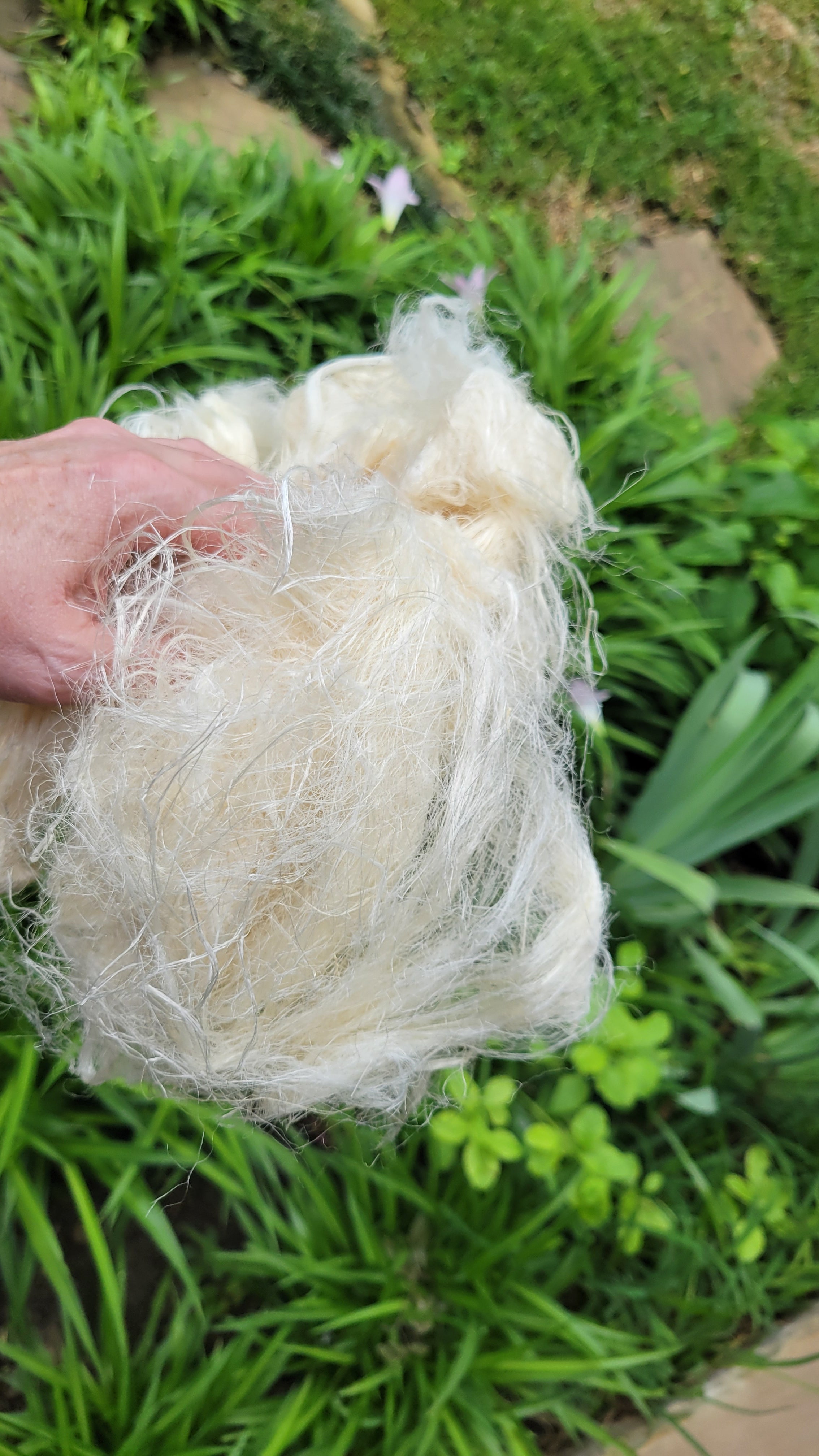 Corn Fiber Bundle. Natural Un-Combed Fiber. Raw.