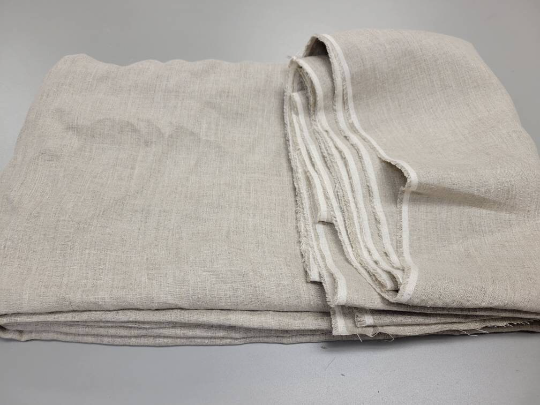 2 Yards Fabric - 100% Hemp Fabric. Plain Weave. Natural Color. 60" width