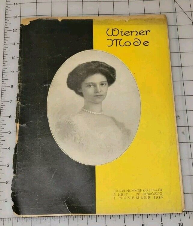 1914 Wiener Mode Original Novembe German Fashion Catalogue New York Women Styles