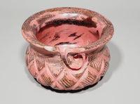 Yarn Bowls Red (Orange Pink) Hand Carved from Reclaimed Mango Wood