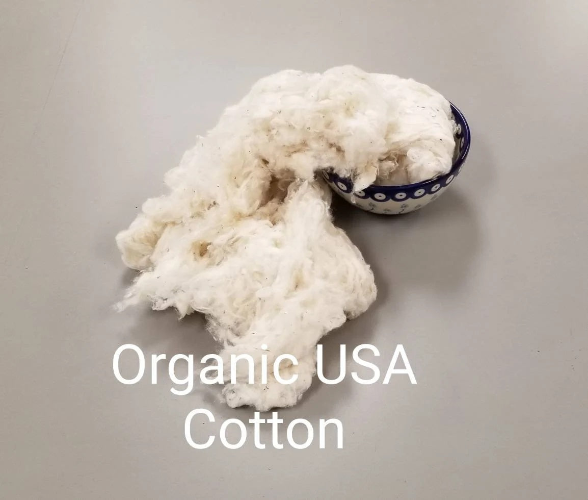 Cotton Fiber Ginned USA (Texas) Certified Organic (Not Combed)