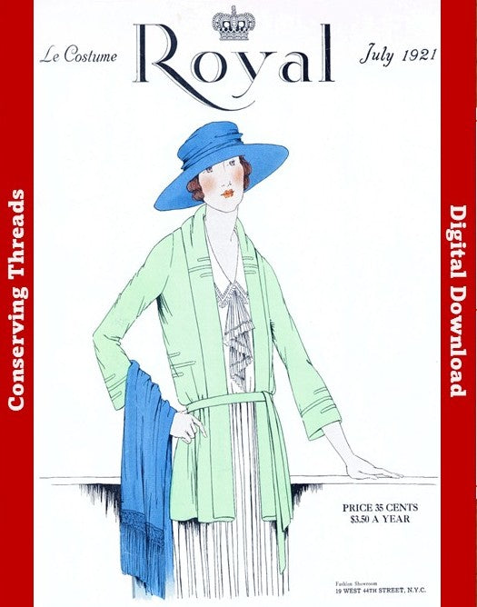 Le Costume Royal, 1921 July, Pattern Catalog, Vol 25, No 10. E-book INSTANT DOWNLOAD.📥