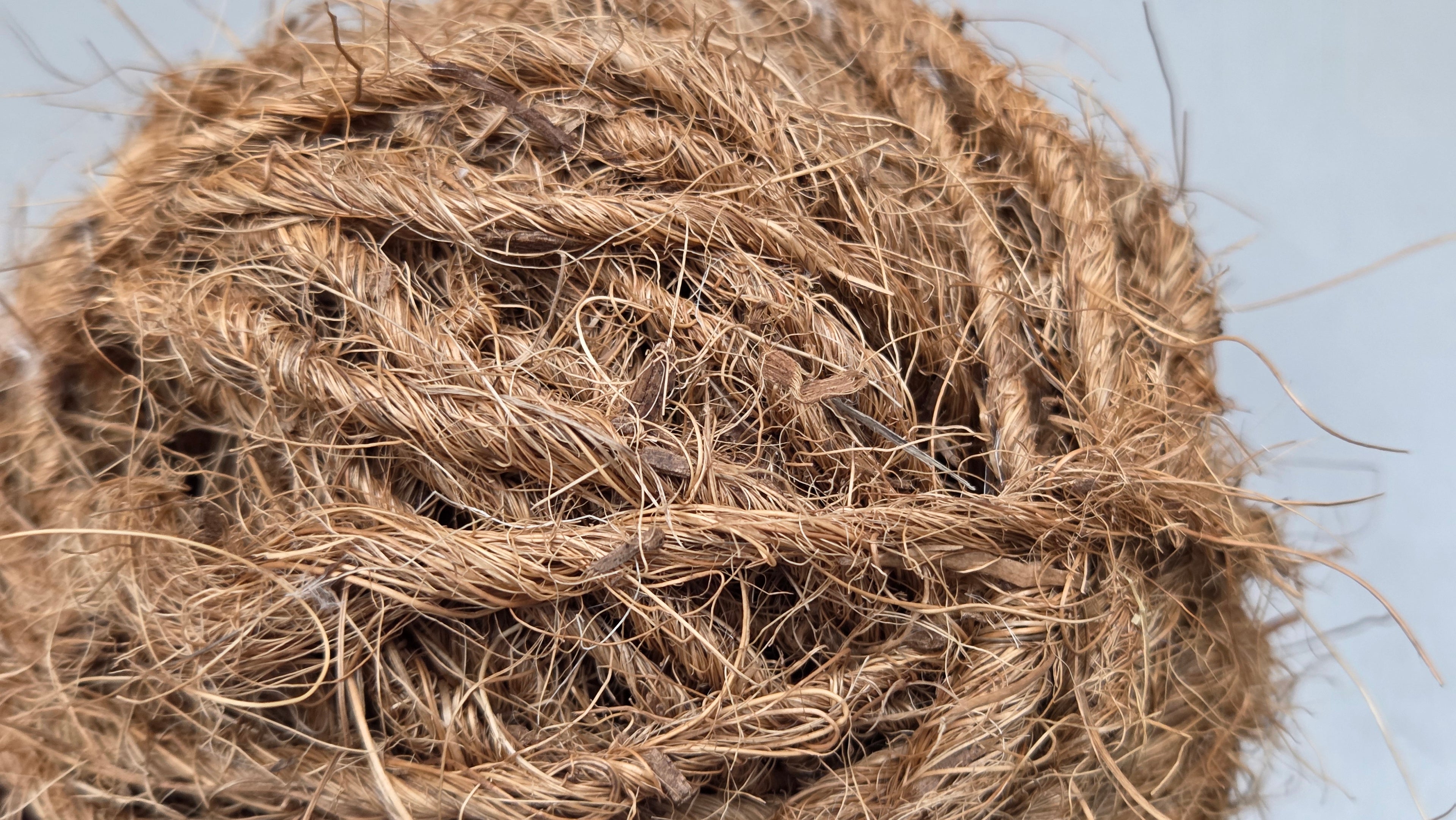 Coconut Yarn Cordage Handspun Single Natural. 18 Yards