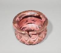 Yarn Bowls Red (Orange Pink) Hand Carved from Reclaimed Mango Wood