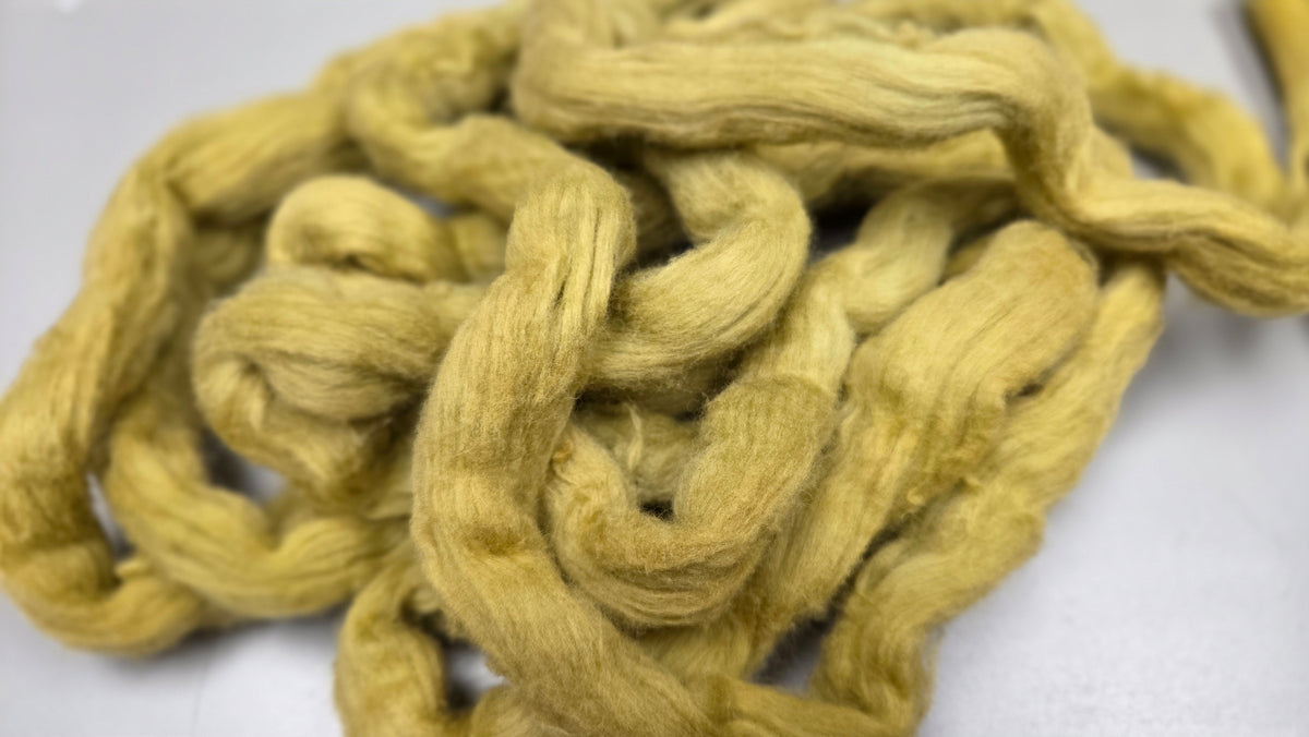 Cotton, 1/2 oz (0.5 ounce) Dyed Conventional Cotton Sliver, Small Batch Studio Dyed (Bronze D)
