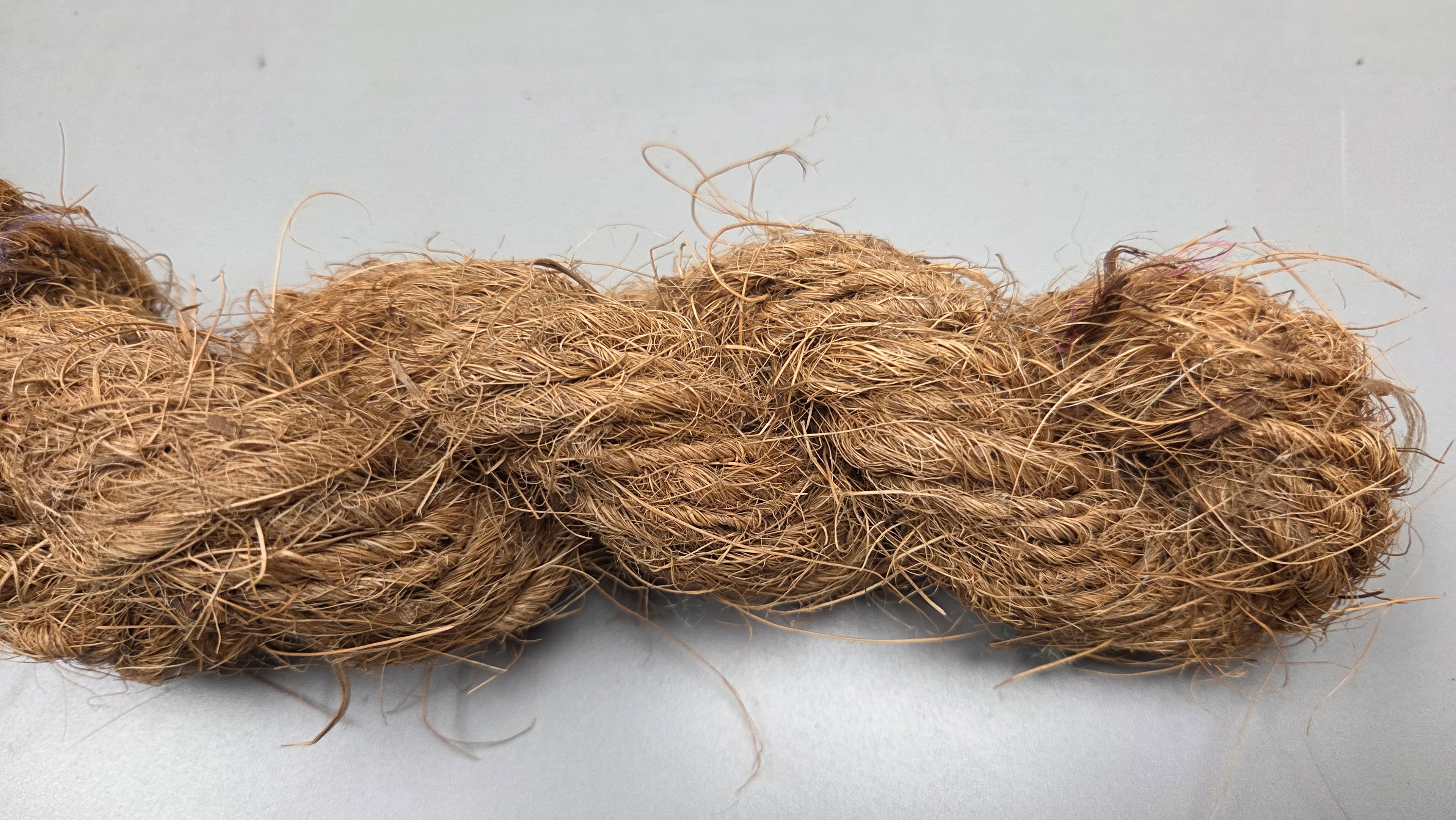 Coconut Yarn Cordage Handspun Single Natural. 18 Yards
