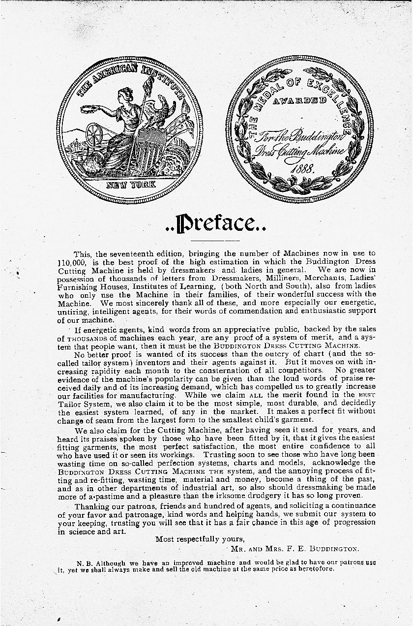 π₯ The Buddington Dress Cutting Machine, Seventh Edition, 1893. E-book DOWNLOAD.