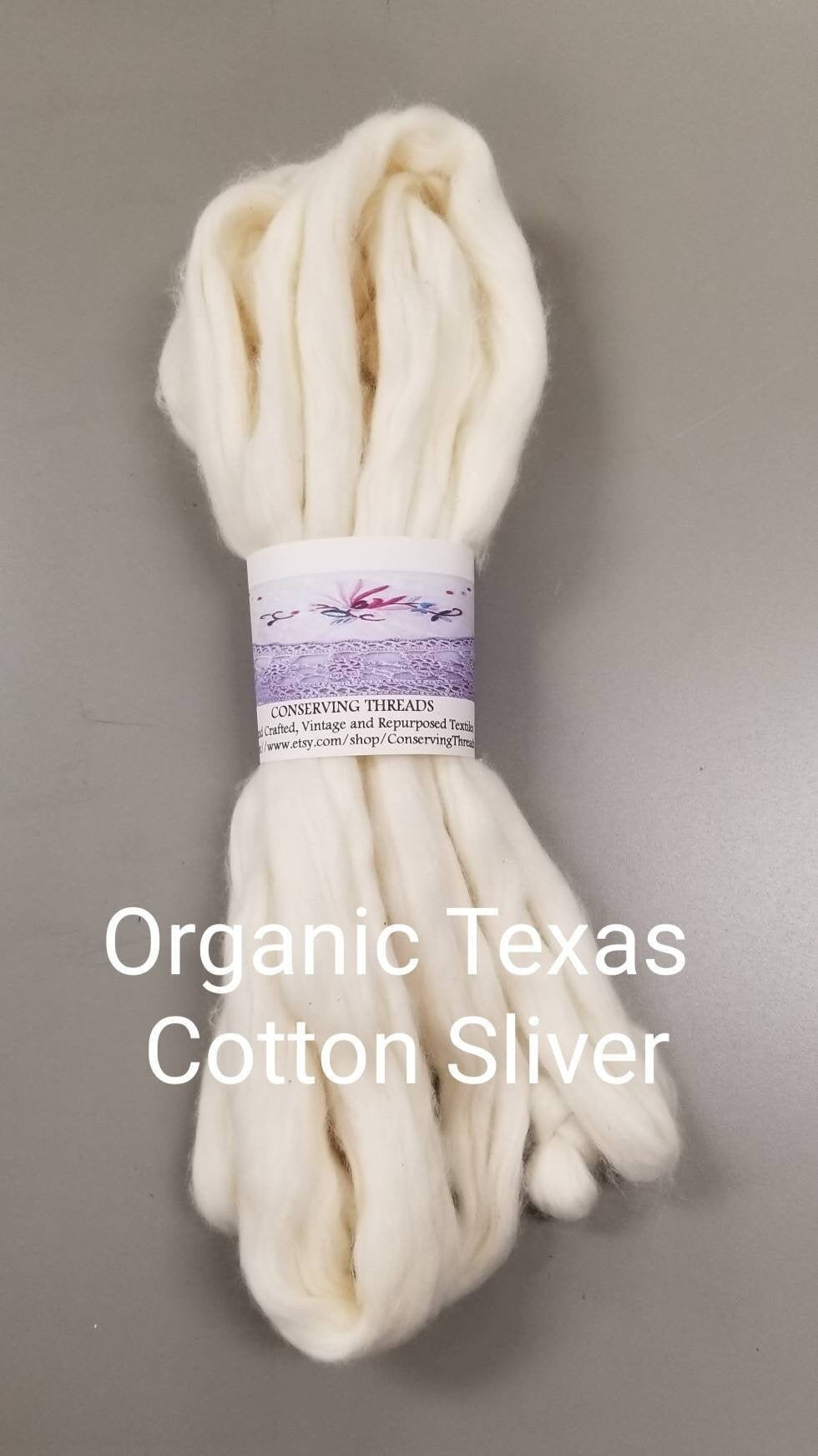 Cotton Sliver, USA Organic (Texas), Upland Variety