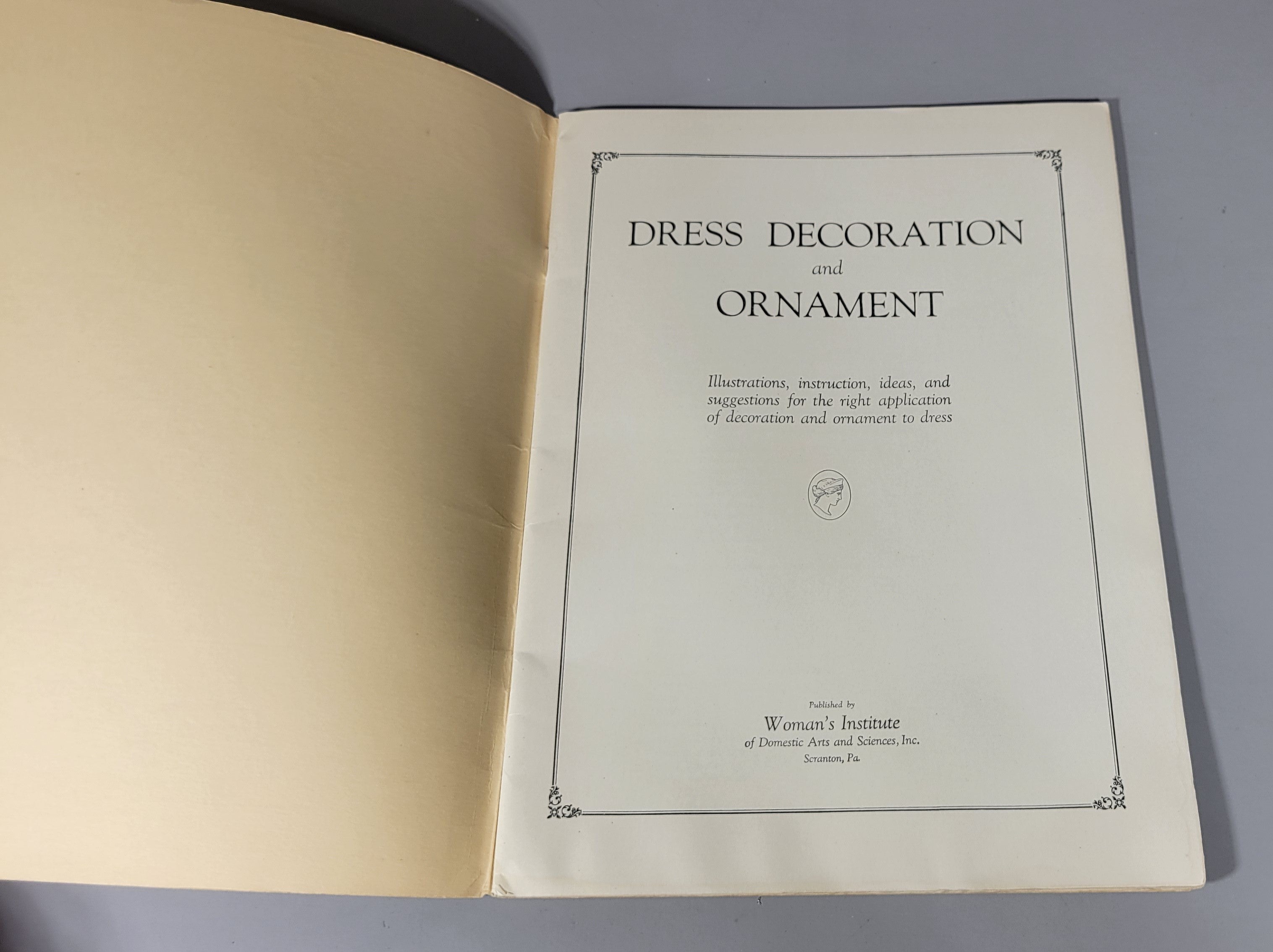 Dress Decoration Ornament 417 Original Woman's Institute Sewing Book 1920s