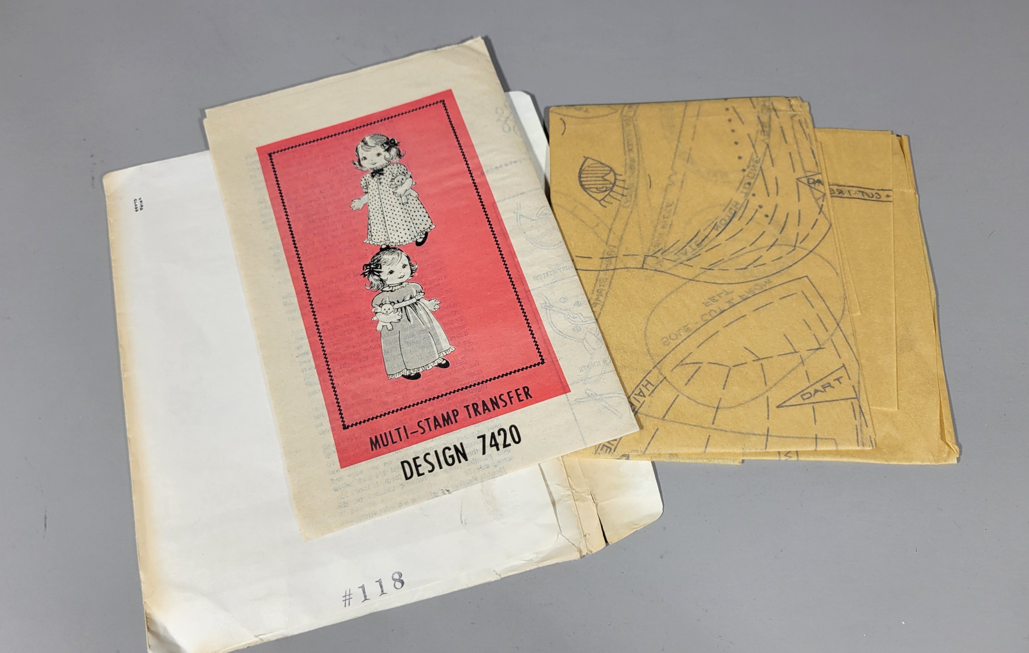 Design 7420 Doll. Mail order pattern from Needlecraft Service.