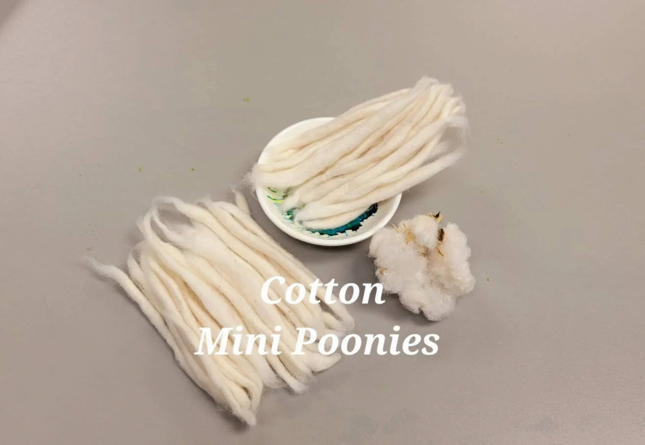 Cotton Poonies - Hand-Rolled Fiber