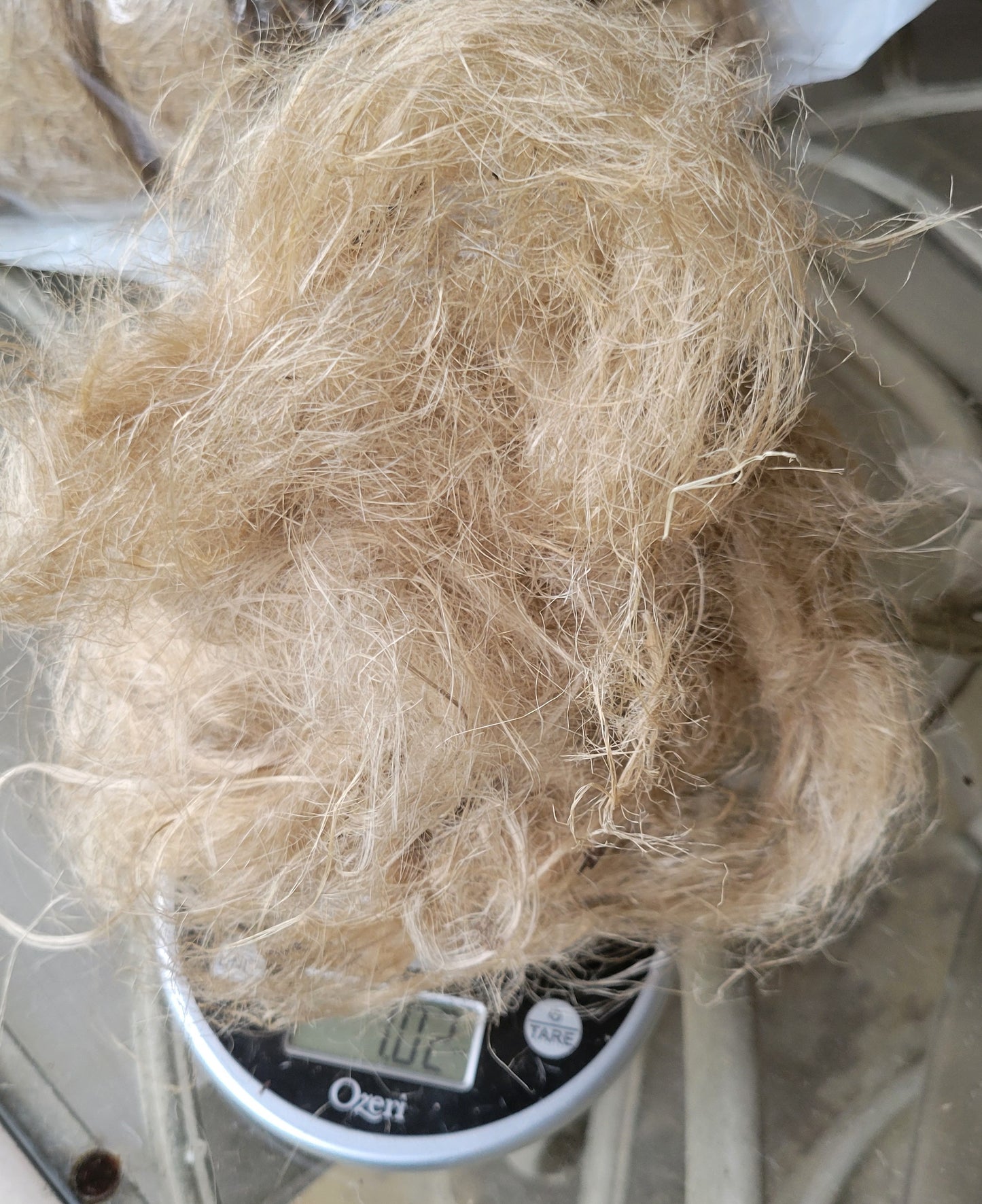 Sunflower Stalk Fiber. Un-Combed. Raw Unfinished Bundles