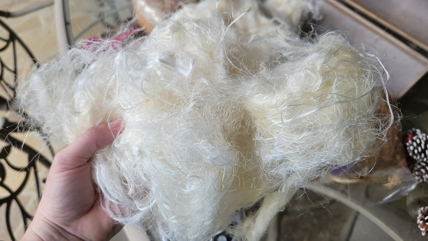 Milkweed Stalk Fiber. Un-Combed. Raw Unfinished Bundles