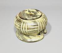 Yarn Bowls Yellow Hand Carved from Reclaimed Mango Wood