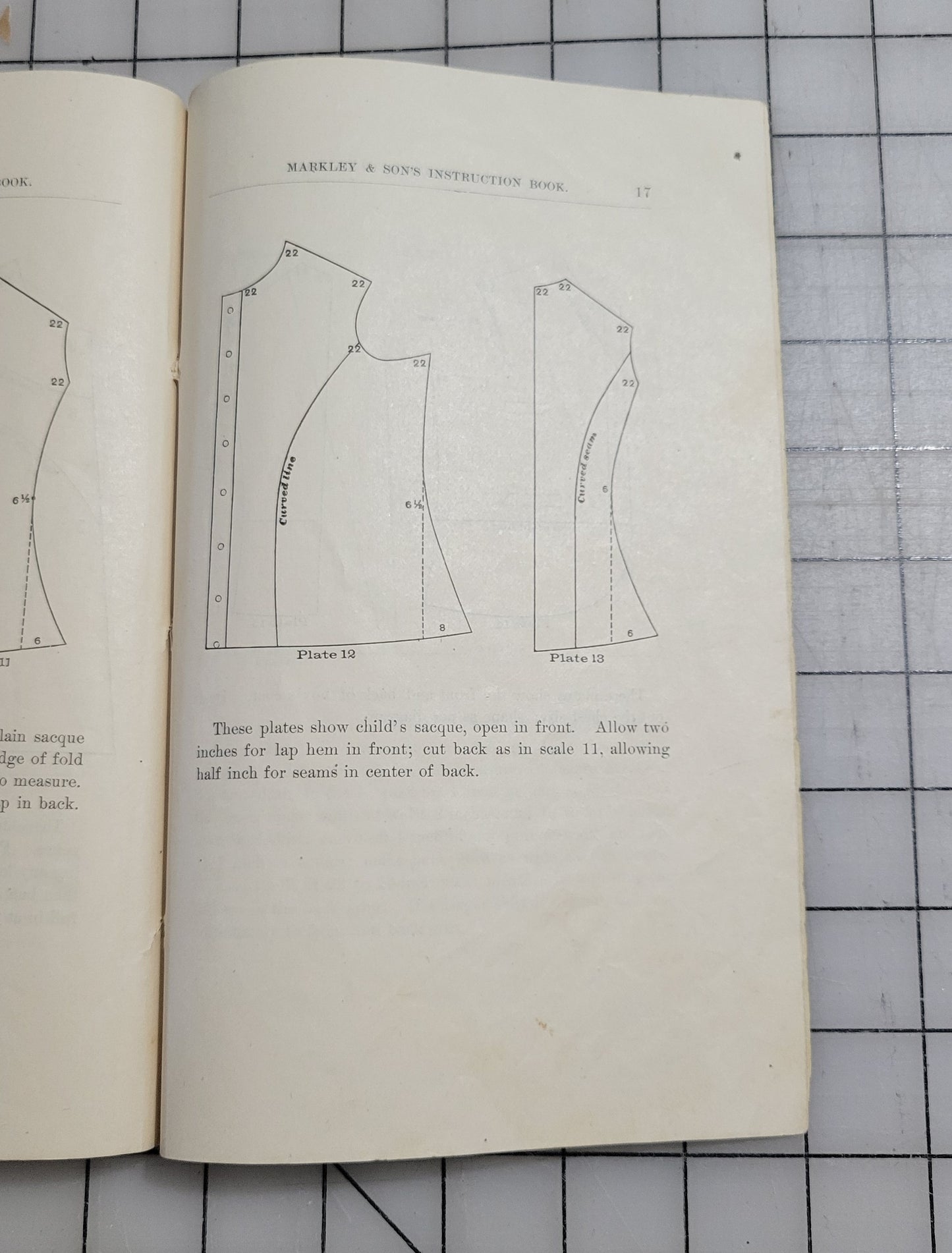 Markley & Sons Instruction Glove Fitting System Dress Cutting 1889 Catalog
