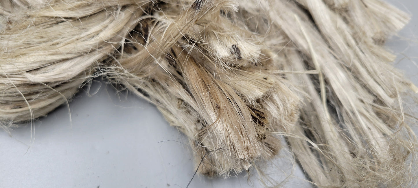 Snake Plant Leaf Long Fiber Bundle. 100% Natural Semi-Combed Fiber.