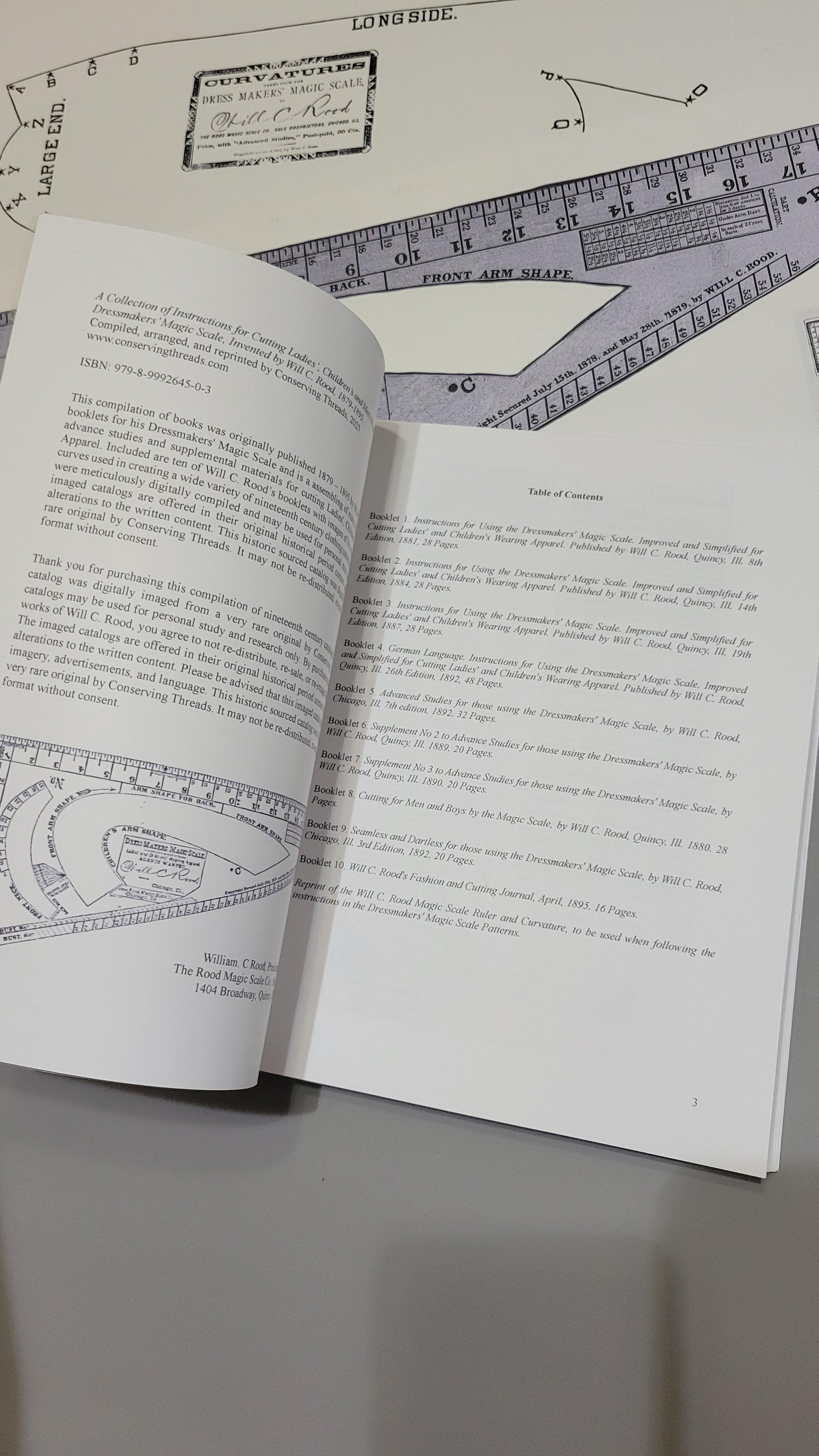 Collection of Instructions for Using Dressmakers' Magic Scale Rood Reprint Ruler