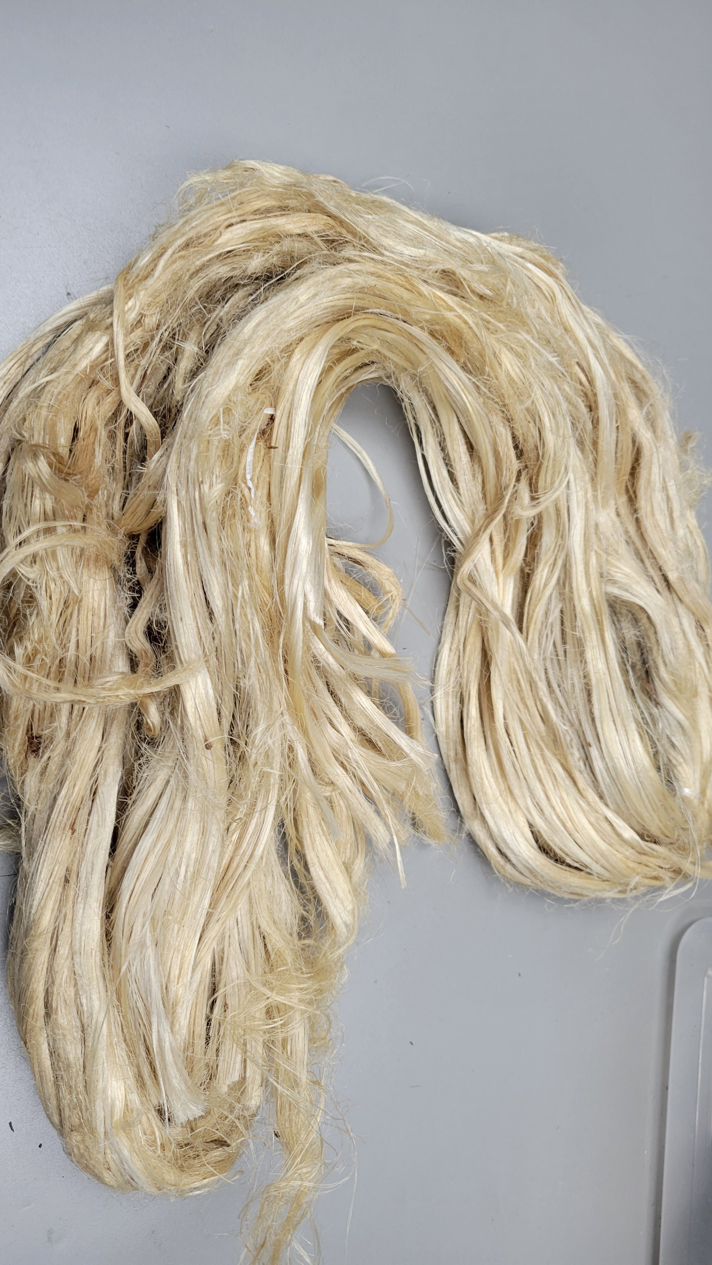 Corn Long Fiber Bundle. Natural Semi-Combed Fiber. 1 ounce.