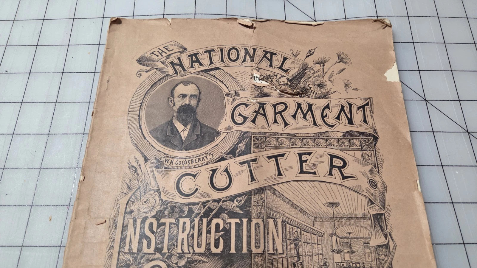 National GARMENT Cutter Book, 1890, Clothing Patterns, Goldsberry. Original Draft at Home.