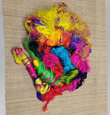 Reclaimed Silk Threads. 1 pound (16 ounce). Multi-Colored. 2nd Chance Fibers.