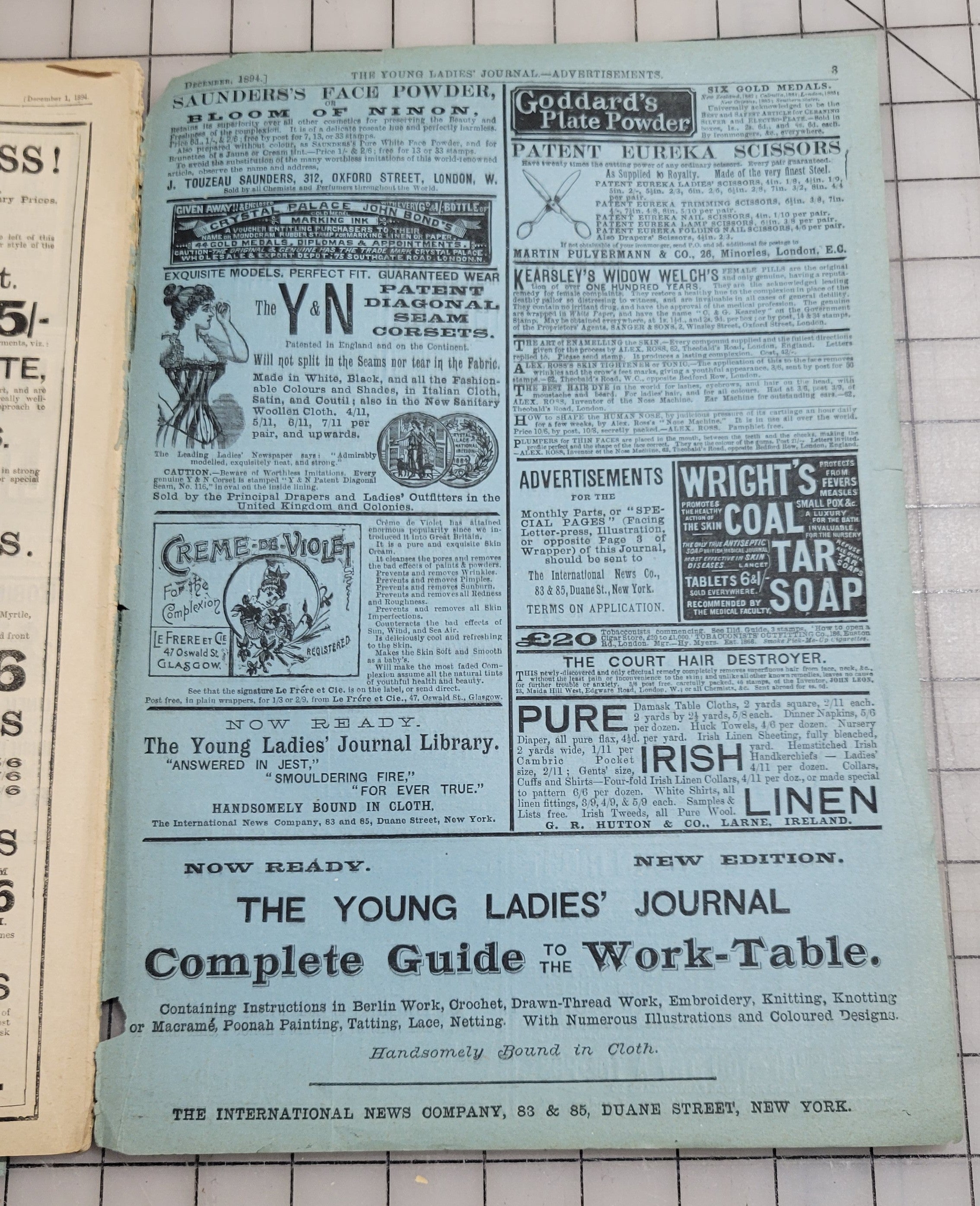 Young Ladies Journal 1894 Dec Antique Catalog Illustrated Fashion Victorian