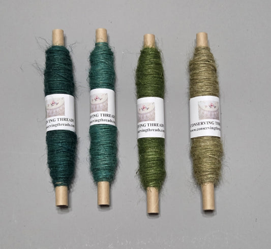 Thread Jute. 25 Yards Bobbin. Lace Weight. Green.