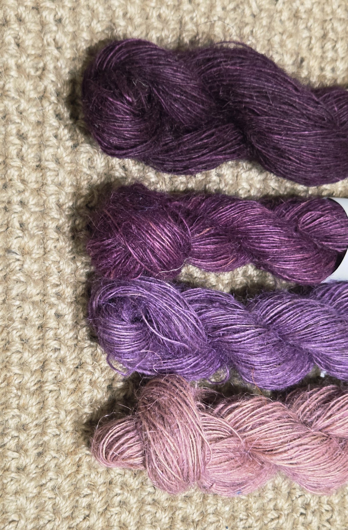 Yarn Jute. Skein. Lace Weight. Small Batch Dyed. 200 Yards. Purple