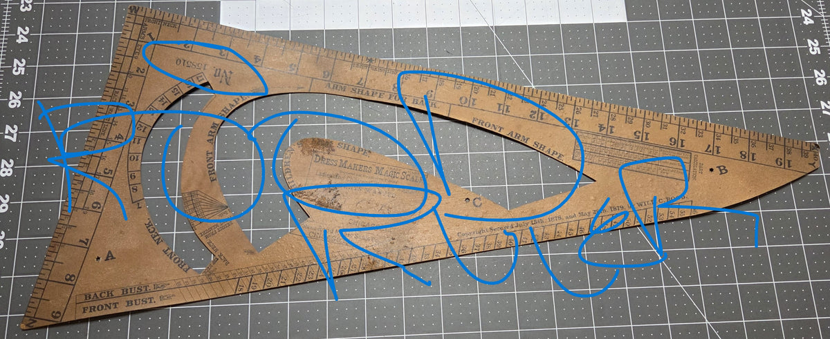 1879 Ruler for Will Rood Dressmaker Magic Scale Original No. 158510