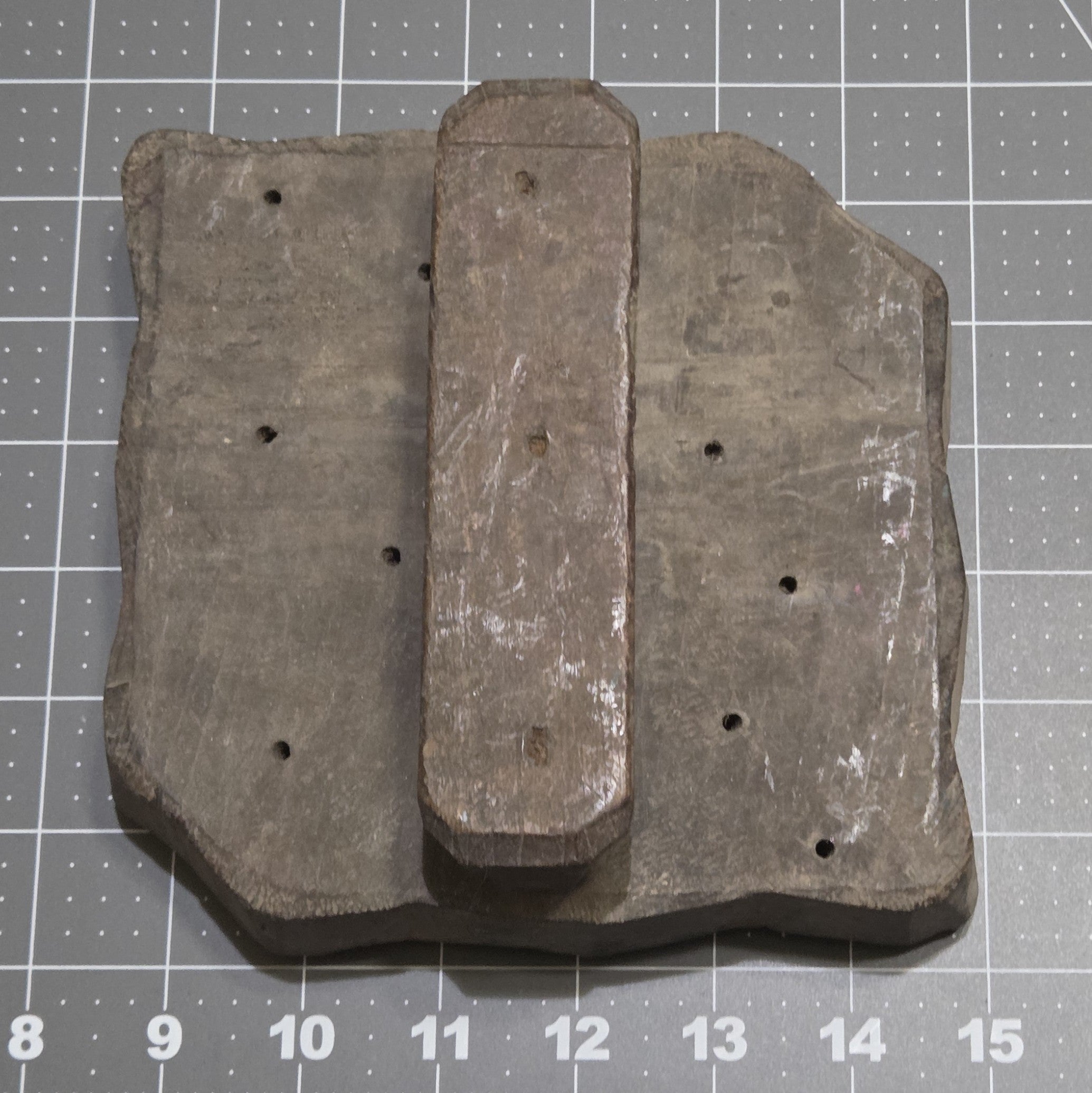 Vintage Wood Blocks Ink Stamping Hand carved (large block) Paw Print