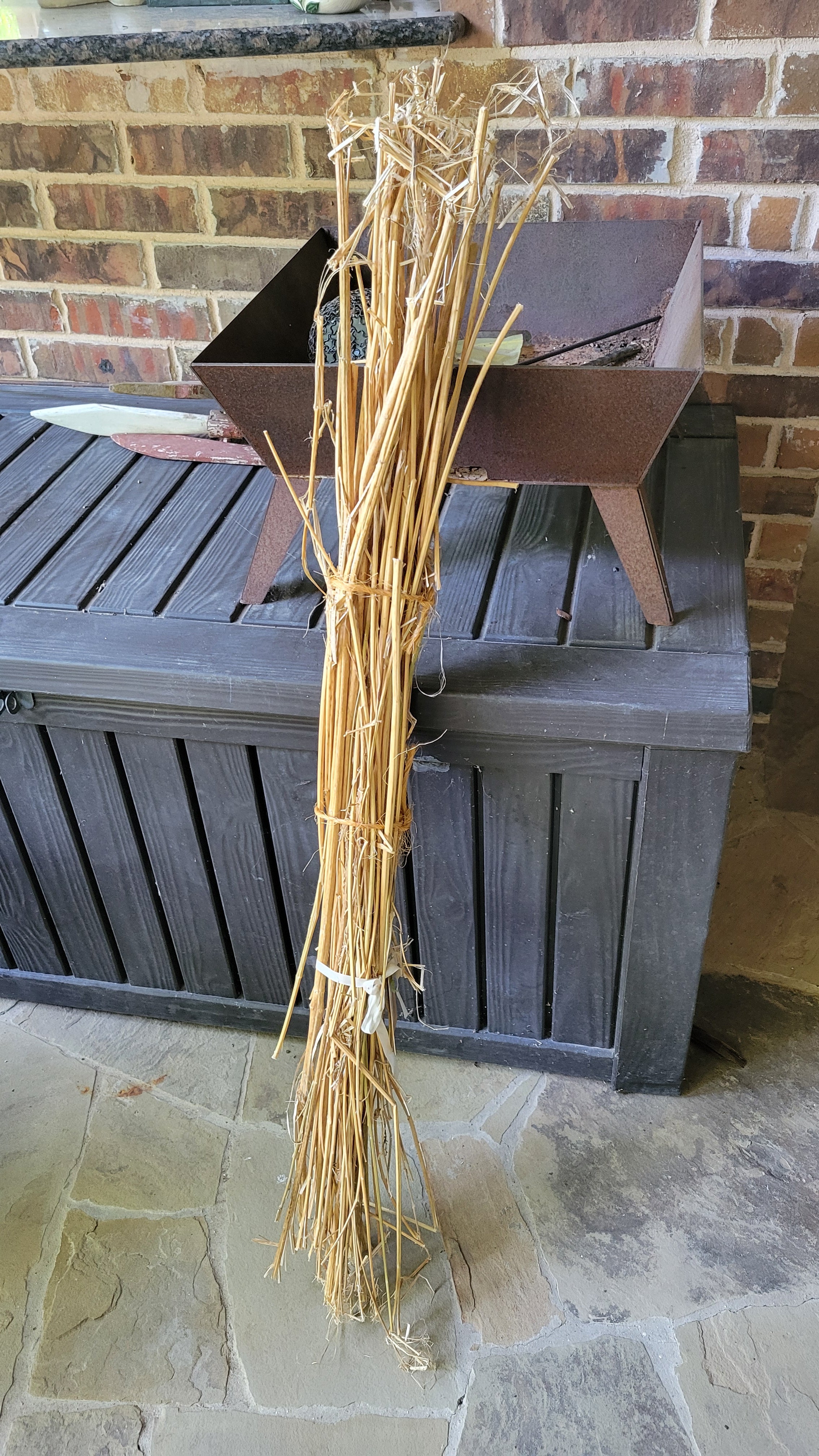 Hemp Stalk Bundle. Un-Retted. Cut Green and Dried. USA Grown.