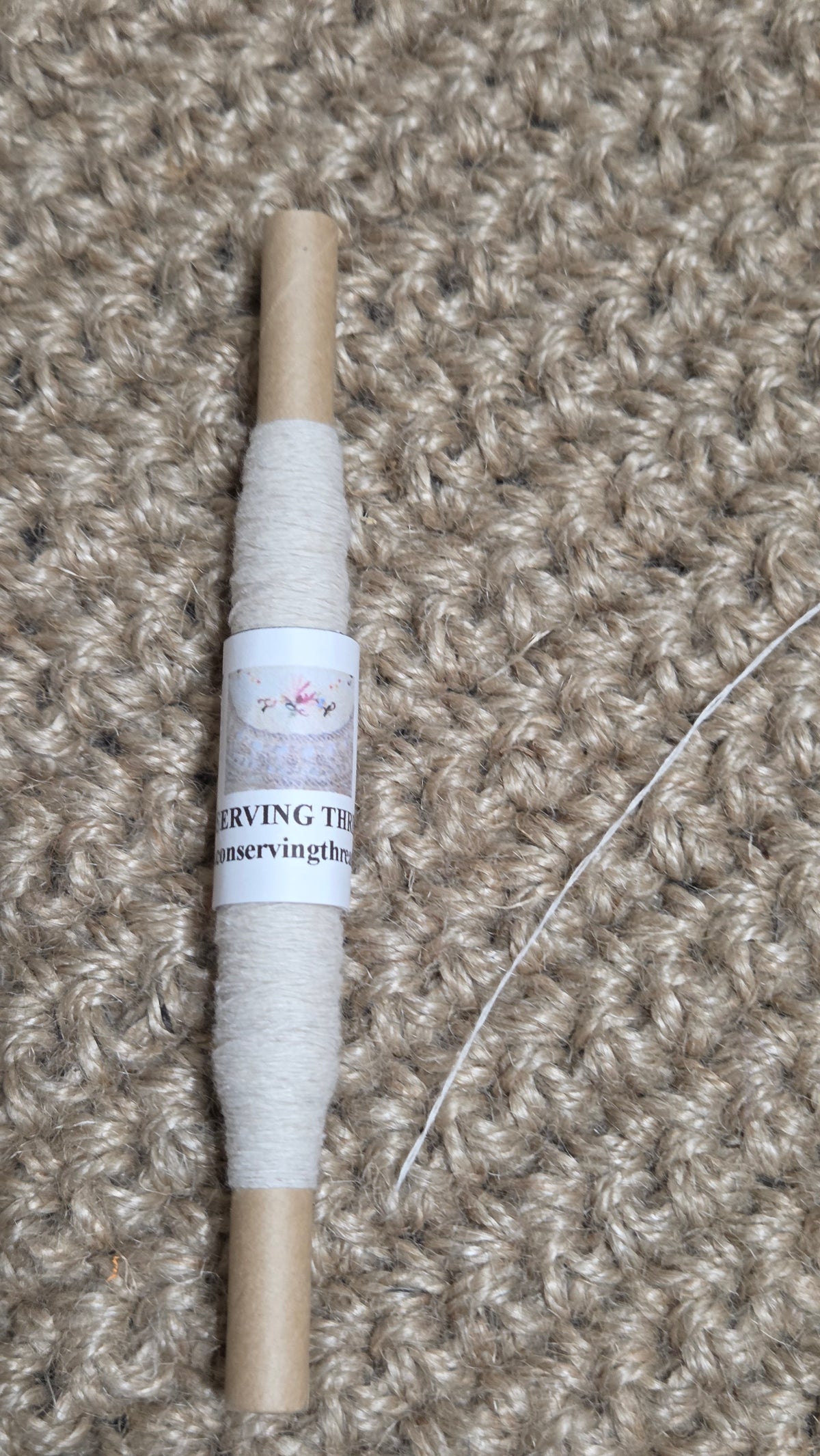 Dogbane Sewing Thread, 50 Yards Spool. Natural Plant Fiber. 2 Ply