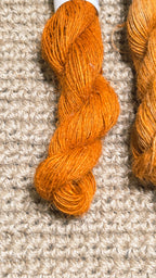 Yarn Jute. Skein. Lace Weight. Small Batch Dyed. 200 Yards. Orange
