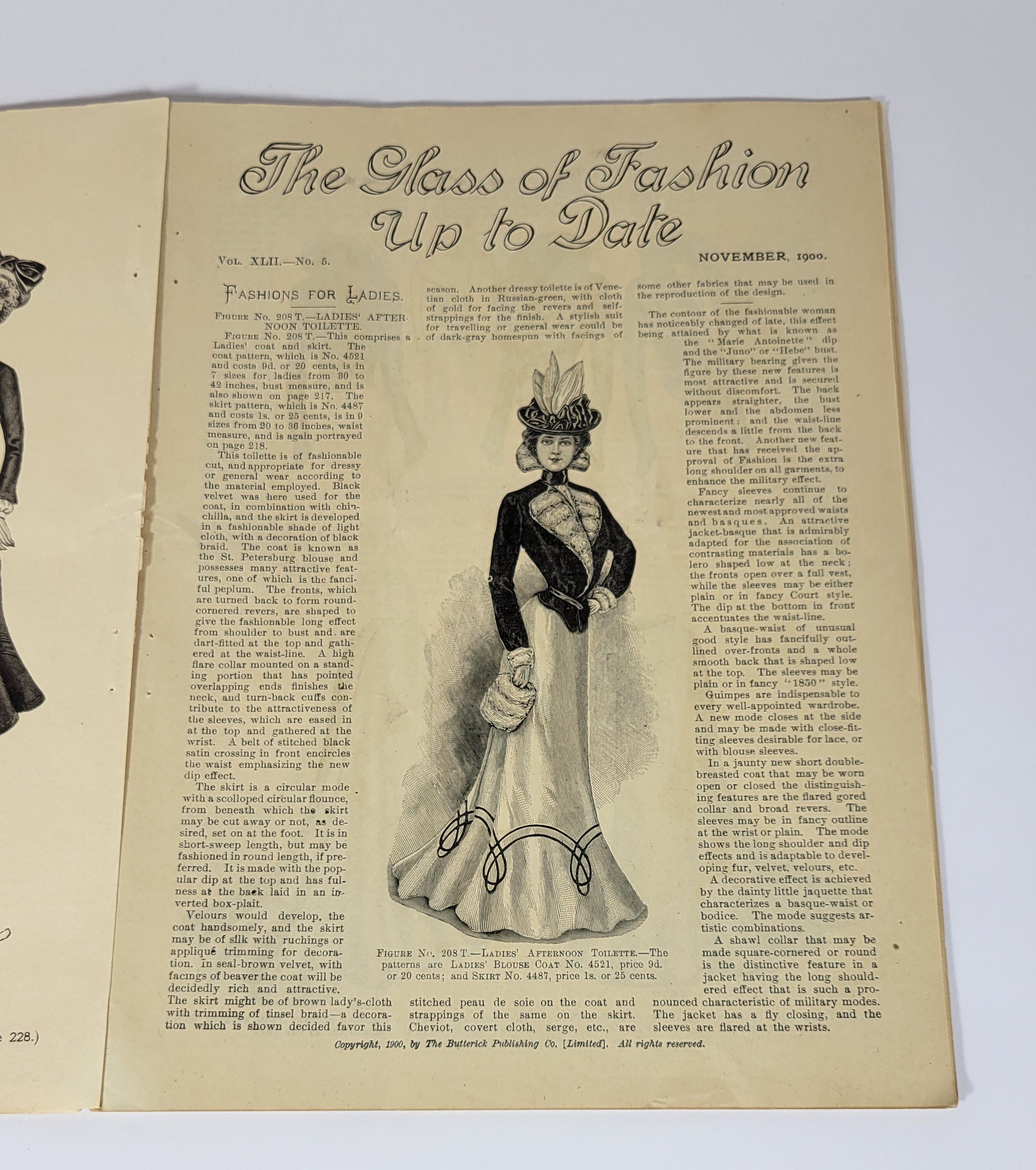 The Glass of Fashion, 1900 November, Butterick Publishing Co. Ltd., Vol 42 No 5.