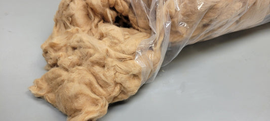 Brown Cotton Fiber, Semi-Combed, Natural Brown Color.