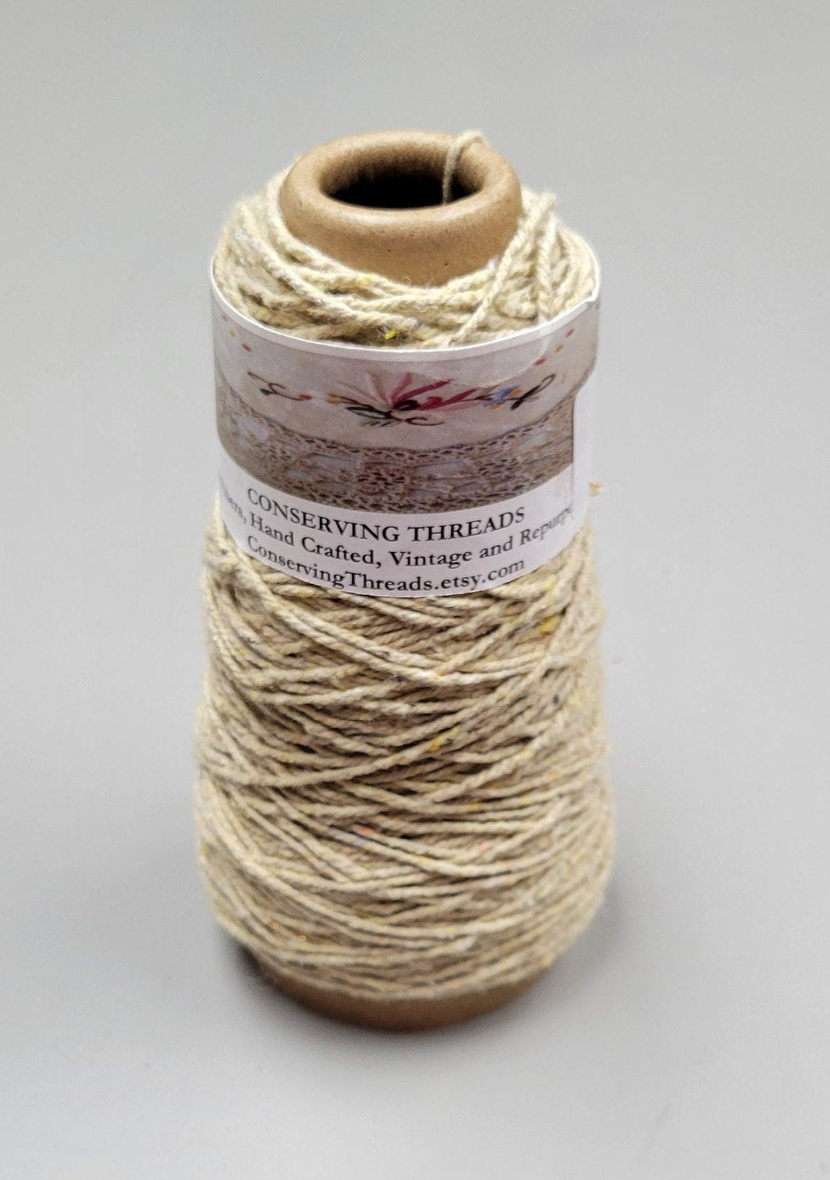 Seaweed + Cotton or Macro Algae Natural Yarn. 100 Yards. Worsted Weight Rug Yarn.