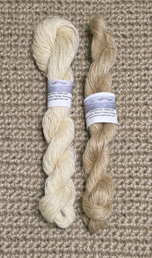 Yarn Jute. Skein. Lace Weight. Natural and Dyed. 200 Yards.